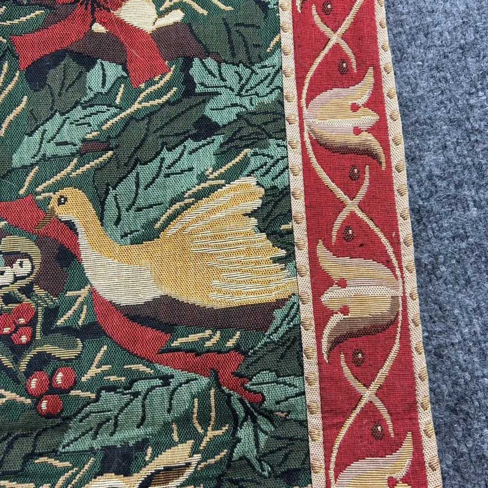 Renaissance Designs Woven Art Christmas Tapestry Tablecloth Woodland 55